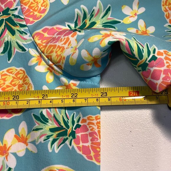 Southern Shirt Company Party Collection Mens L Short Sleeve Button Up Pineapple - Picture 6 of 9